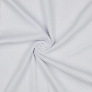 Tissu jersey bord côte côtelé - Blanc