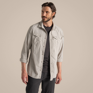 Craghoppers Mens NosiLife Adventure III Long Sleeve Shirt - XL / Parchment