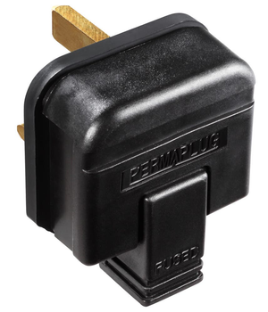 Heavy Duty Rewirable Plug - 13A Fuse - IP20 - Black
