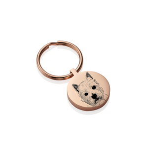 Rose Gold Photo Keyring