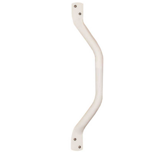 AKW 1700 Series Flat End Cranked Steel Grab Rail 630mm Length - White