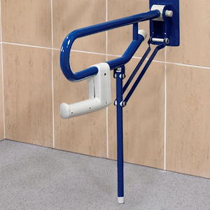 AKW 1800 Series Support Leg Folding Grab Rail 765mm Length Blue