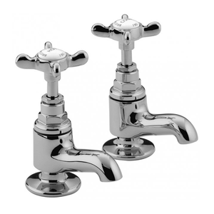Bristan 1901 Vanity Basin Pillar Taps with Ceramic Disc Valves - Chrome