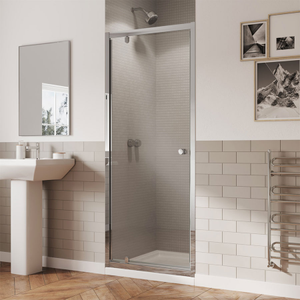 Coram GB 5 Chrome Pivot Shower Door 700mm Wide - 5mm Glass