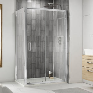 Delphi Expressions Chrome Sliding Door Shower Enclosure 1000mm x 700mm (inc Tray)