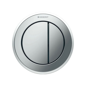 Geberit Type 10 Pneumatic Dual Flush Plate Button for Concealed Cistern - Matt / Gloss Chrome