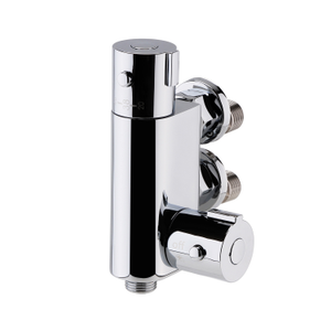 Nuie Vertical Thermostatic Bar Bottom Outlet Shower Valve - Chrome