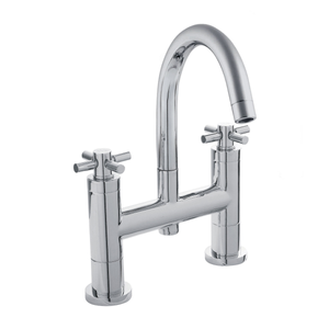 Hudson Reed Tec Crosshead Bath Filler Tap Pillar Mounted - Chrome