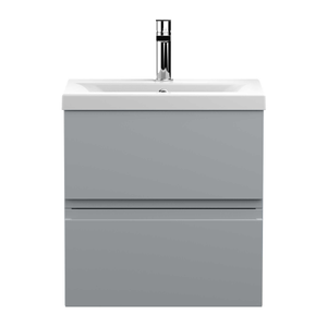 Hudson Reed Urban Wall Hung 2-Drawer Vanity Unit with Basin 1 Satin White - 500mm Wide
