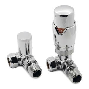 Heatwave Prime Chrome Corner Thermostatic Radiator Valve Set