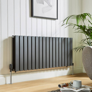 Prestige Boston Double Designer Horizontal Radiator 600mm H x 1190mm W - Anthracite