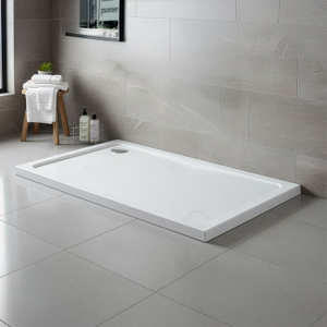 Prestige Foundation Anti-Slip Stone Resin Rectangular Shower Tray 1000mm x 700mm