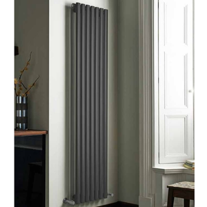Prestige Aspen Double Designer Vertical Radiator 1600mm H x 440mm W - Anthracite