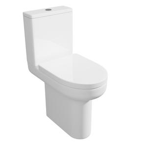 Prestige Bijoux Rimless Comfort Height Close Coupled Toilet with Push Button Cistern - Soft Close Seat