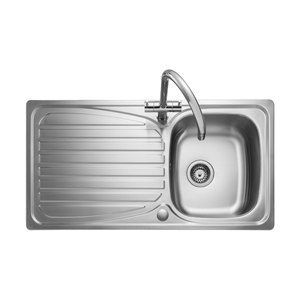 Leisure Euroline Plus 1.0 Bowl Stainless Steel Kitchen Sink 950mm L x 500mm W - Polished