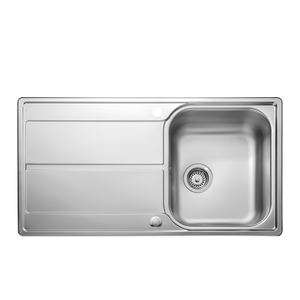 Leisure Aria 1.0 Bowl Stainless Steel Kitchen Sink with Waste Kit 950mm L x 508mm W - Satin