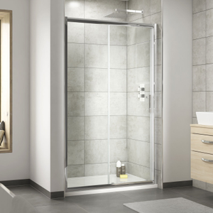Hudson Reed Pacific Sliding Shower Door 1000mm Wide - 6mm Glass