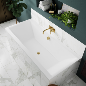 Nuie Asselby Square Double Ended Rectangular Bath 1700mm x 700mm - Eternalite Acrylic (inc Leg Set)