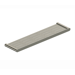 RAK Petit Round Bathroom Shelf 389mm Wide - Brushed Nickel