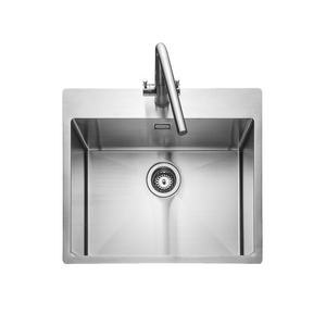 Rangemaster Cosmo 1.0 Bowl Inset Kitchen Sink with Waste Kit 600mm L x 515mm W - Stainless Steel