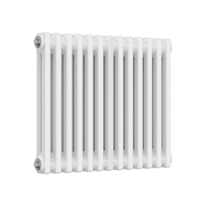 Reina Colona 2 Column Horizontal Radiator 500mm H x 605mm W - White