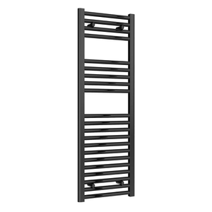 Reina Diva Flat Heated Towel Rail 1200mm H x 400mm W Matt Black