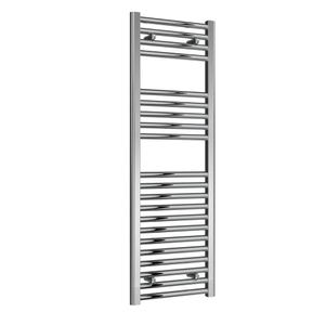 Reina Diva Chrome Electric Towel Rail 1200mm High x 300mm Wide (+ Chrome Mini Round Element)