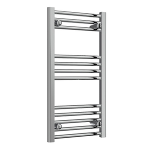 Reina Capo Chrome Electric Towel Rail 800mm High x 400mm Wide (+ Chrome Mini Round Element)
