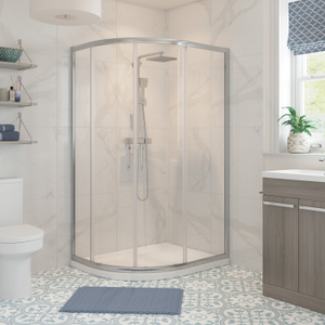 Signature Verve 2-Door Offset Quadrant Shower Enclosure 900mm x 760mm - 6mm Glass