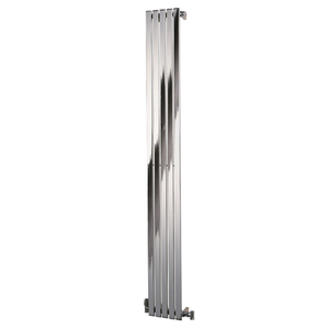 Ultraheat Linear Double Designer Vertical Radiator 1500mm H x 374mm W Black