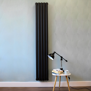 Ultraheat Sofi Double Designer Vertical Radiator 1500mm H x 298mm W - Black