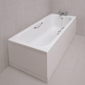 Verona Professional Anti-Slip Steel Bath with Twin Grips 1500mm x 700mm 2TH
