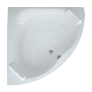 Verona Luxe Double Ended Corner Bath with Built-In Headrest 1400mm x 1400mm (inc Panel)