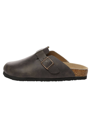 Hardhead Leather Comfort Clog Sandals In Brown (12 UK)