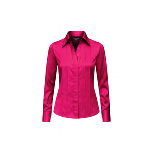 Wild Aster Regent Pleated Satin French Cuff Shirt Two (XL)