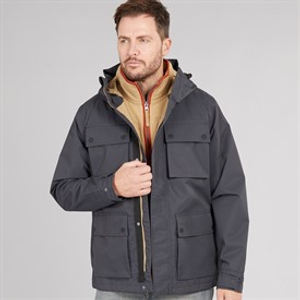 Craghoppers Mens Hartley Aquadry Waterproof Jacket Dark Iron