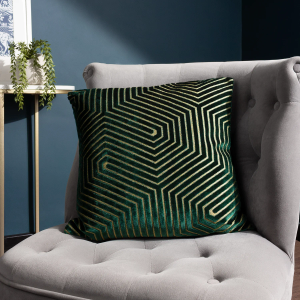 Evoke Feather Cushion 45x45cm - Emerald