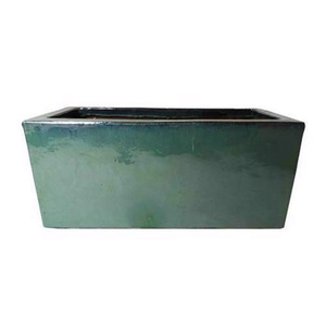 Glazed Ceramic Classic Rectangular Trough - Streaky Green - 710 x 320 x 320 (H)mm
