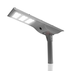 80W - Solar Street LED Light with Motion Sensor - Commercial Grade Everan II Series - 13,600 Lumens - 5000K - Gray Housing