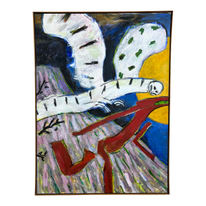 D. 1994 Irving Kriesberg Large Oil on Canvas Titled "Pursuit"