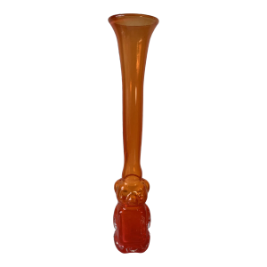 Orange "Honeybear Vase" by Esque Studio 2008 Studio Art Glass