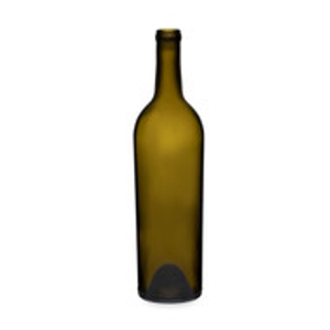 Maria 750 ml Glass Claret Wine Bottles, Cork Finish, Champagne Green - 602122R-K