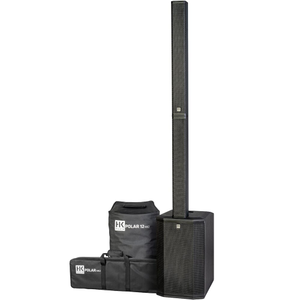 HK Audio Polar 12 MK2 (Black) Bluetooth Column PA System + Transport Covers (1000w RMS)