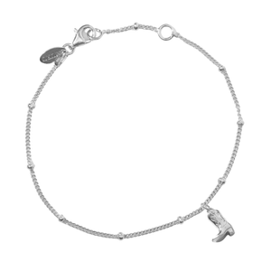 Cowboy Boot Bracelet Silver