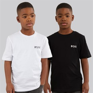 BOSS Boys Two Pack T-Shirts Black/White Black White