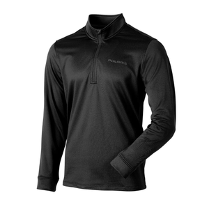 Polaris  Black Mens Tech Quarter Zip Warm Stretch Fleece Lined Interior Black