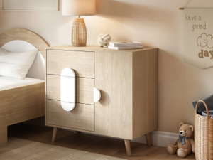 Flair Noah Chest of Drawers Sage Oak & White