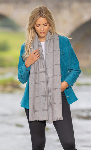 Embellished Scarf - Grey