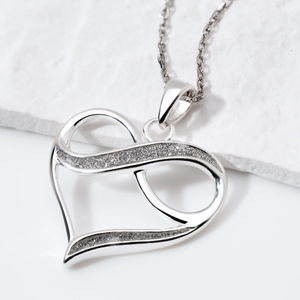Signature Silver Open Infinity Heart Necklace