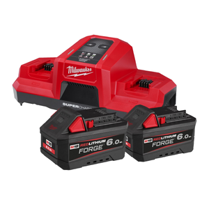 Milwaukee M18FORGENRG-602DBSC 18V M18 FORGE Battery & Charger Kit 2 x 6Ah Batteries & Charger